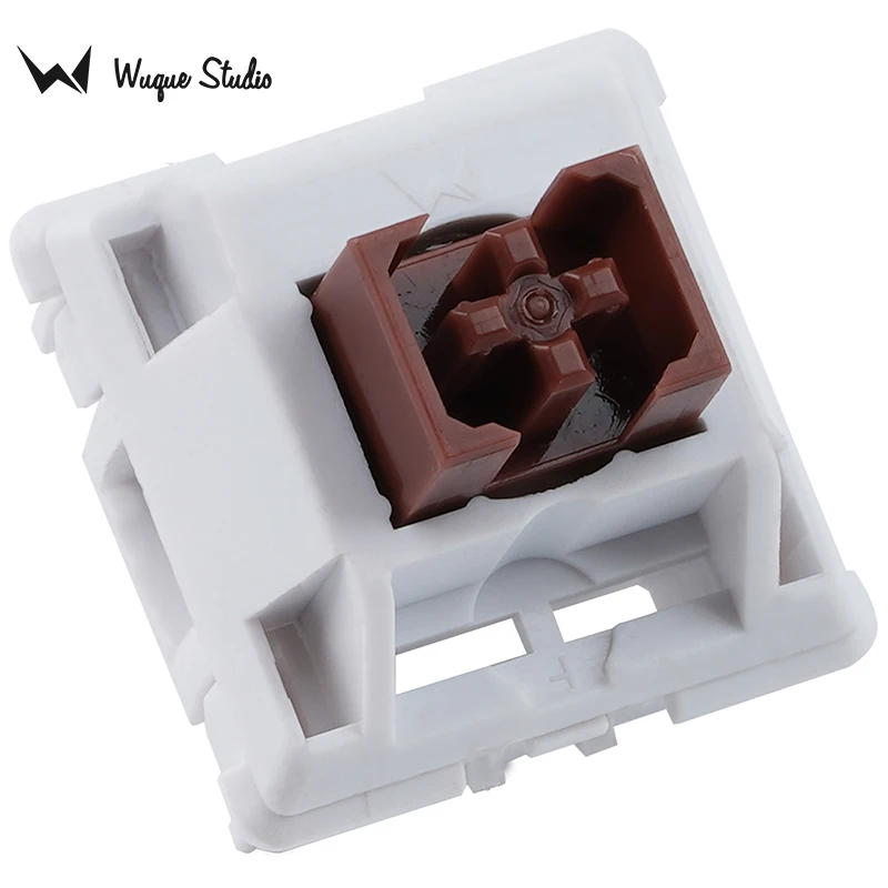 Wuquestudio ws Interruptor Marrom Sentimento Tátil Pom Haste Náilon Habitação 5pin Montagem Pcb para Teclado Mecânico