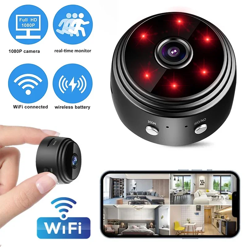 

New A9 Mini IP Camera 1080p HD Wireless Micro Camcorders Night Version Voice Video Security Surveillance Wifi Cameras Smart Home