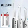 German Ultra-fine No. 5 Cell Pimples Blackhead Clip Tweezers Beauty Salon Special Scraping & Closing Artifact Acne Needle Tool 1