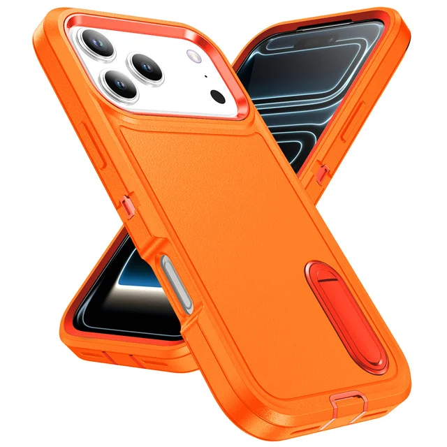 ตัวเลือกสินค้า เคสกันกระแทกไฮบริด 3in1 สำหรับ iPhone 17/16 Pro Max Plus วัสดุ PC แข็งแรง
