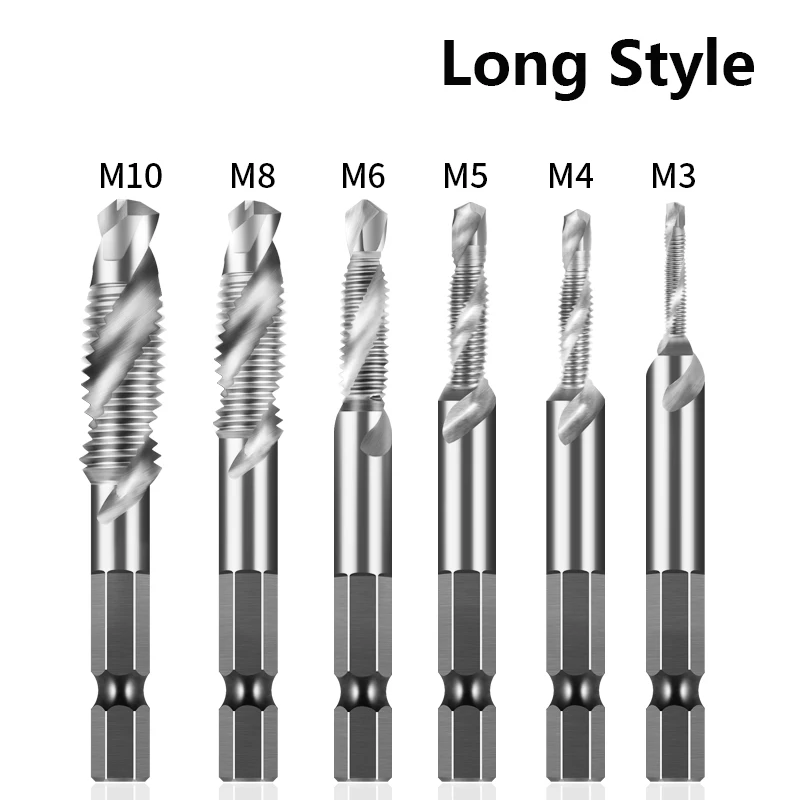 6pcs Long Silver
