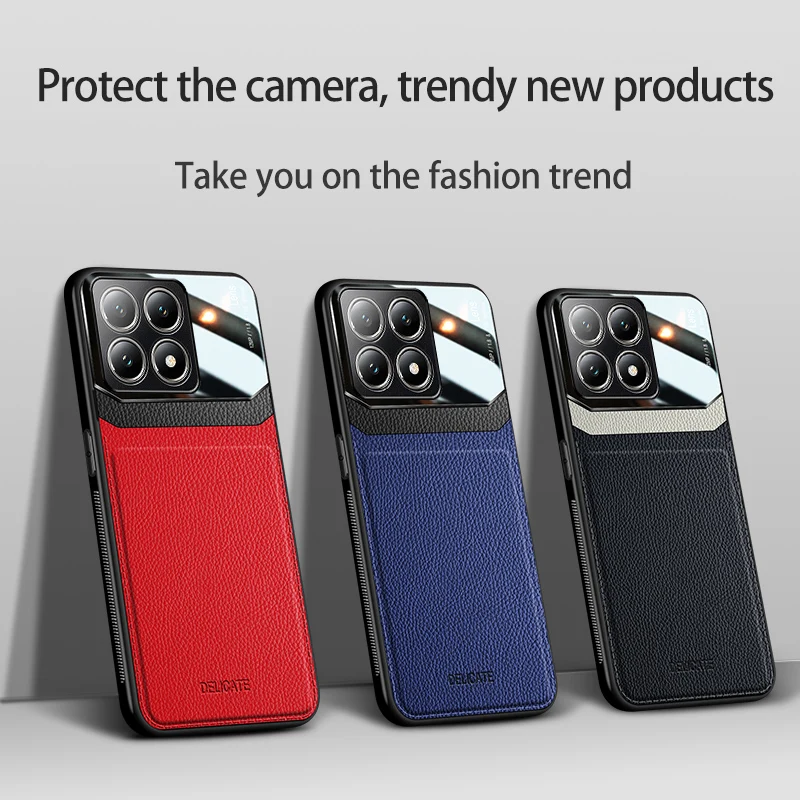 Luxury PU Leather+Hard PC Protective Back Cover Case