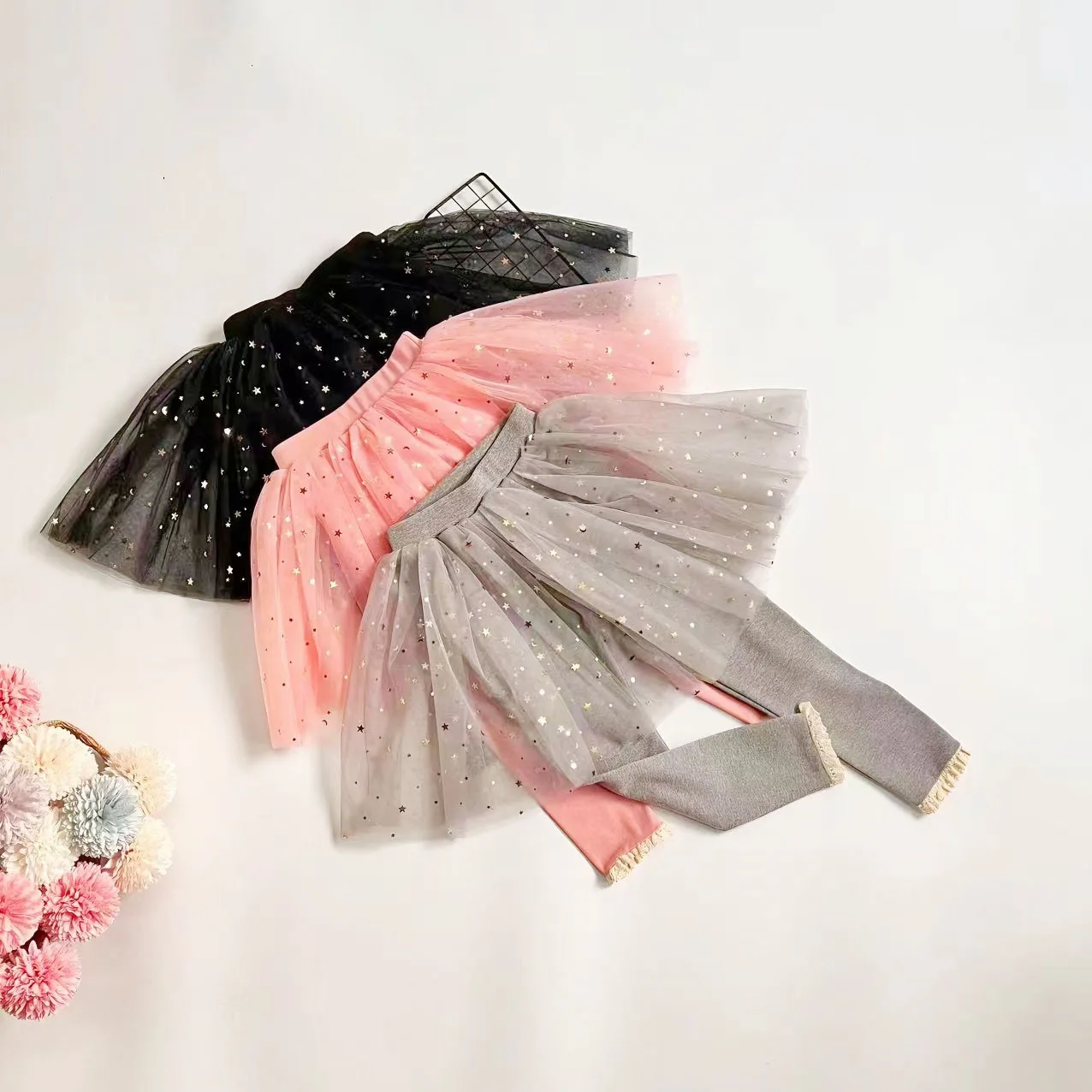 

Spring Autumn New Children's Skirts Cute Women's Casual Fake Two Pieces of Baby Pants Solid Color Underpants for Outer Wear