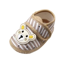 Summer Baby First Walker  Cartoon Cotton Shoes Bear Pattern Stripes Casual Sneakers Newborn Soft Sole Toddler Shoes 0-18M 6