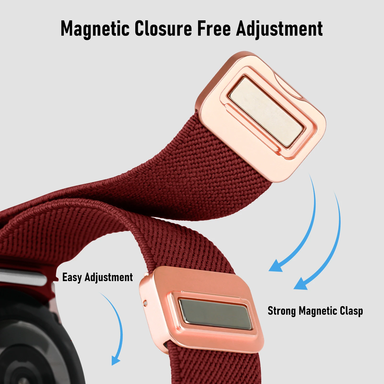 No Gaps Nylon Band For Samsung Galaxy Watch 6 strap magnetic 20mm bracelet Galaxy watch 6 4 classic 5 pro 47mm 43mm 44mm 40mm