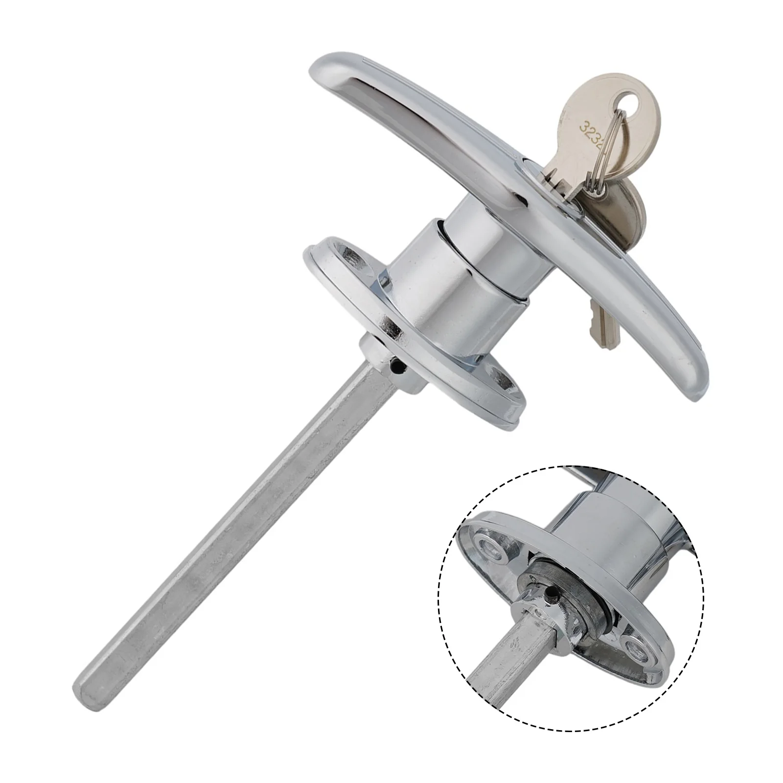 1PC Garage Door Lock T Handle Zinc Alloy Combination Door Lock Hardware Lock For Industrial Trailer RV