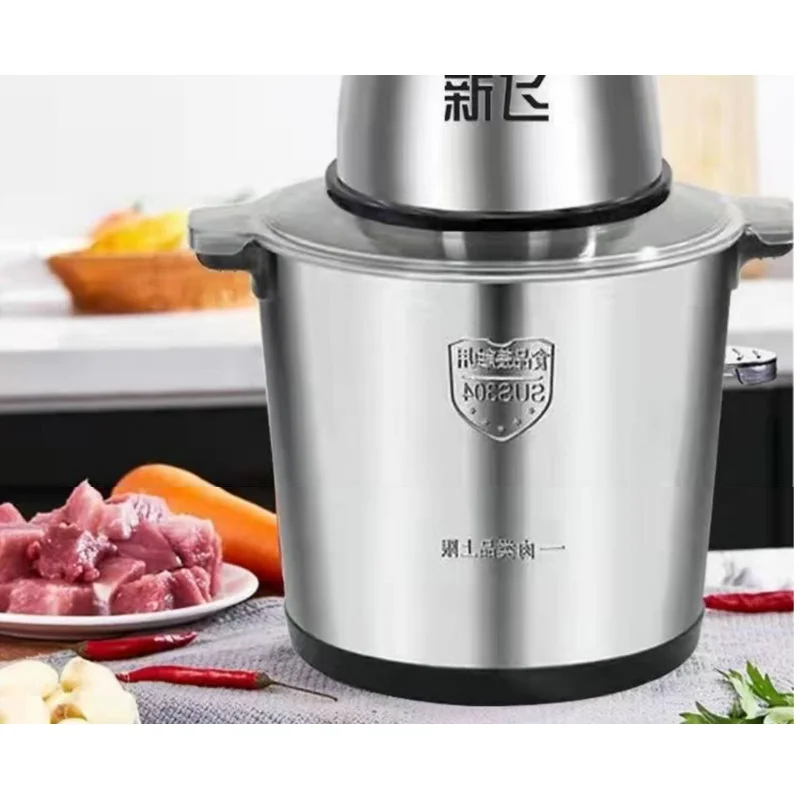 Commercial Electric 6L/10L Large Capacity Meat Grinder Household Meat Blender Stainless Steel Cooking Machine Pure Copper 5