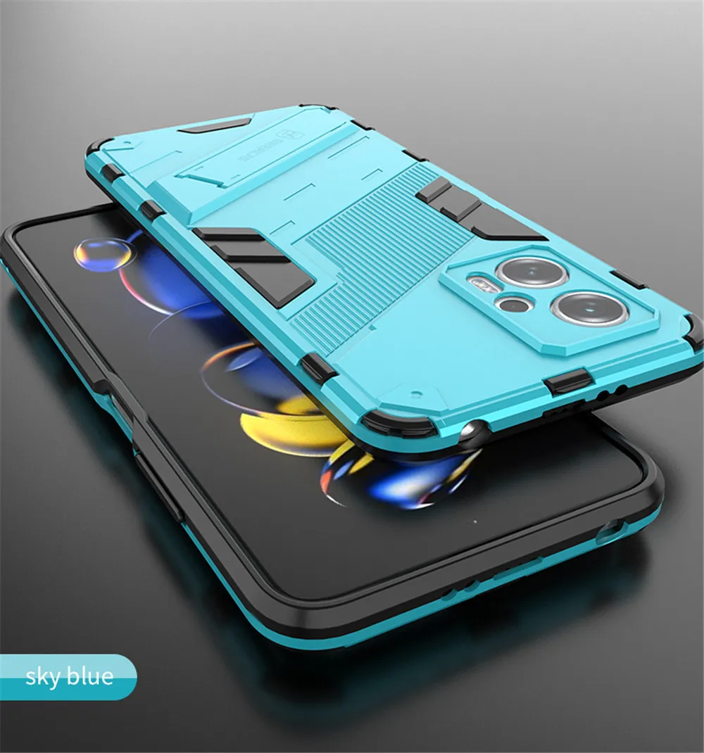 Custodia Per Telefono Per Xiaomi Poco X4 Gt 5G Custodia Xiaomi Poco X4 Gt X4 Pro Nfc Armor Cyber Stand Holder Cover Per Poco X4 Gt Pocox4 Gt