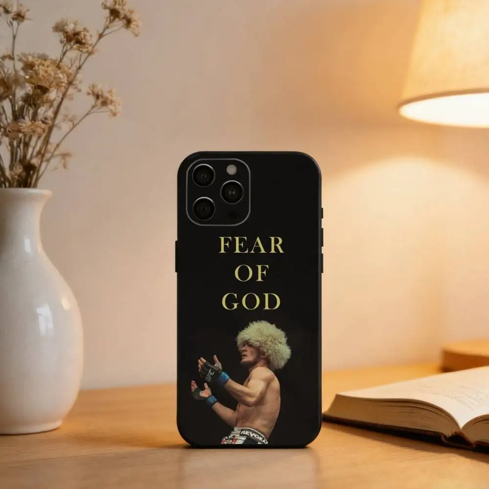 Champion Boxing K-Khabib Soft Silicone Black Phone Case