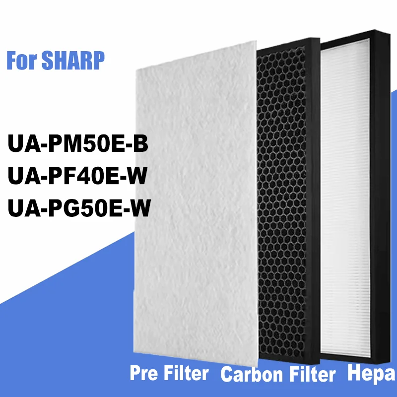 Filtro de Carbono Ativado para Substituição Hepa Verdadeiro Uz-pm5df Modelos Ua-pm50e-b Ua-pf40e-w Ua-pg50e-w Sharp Air Purif