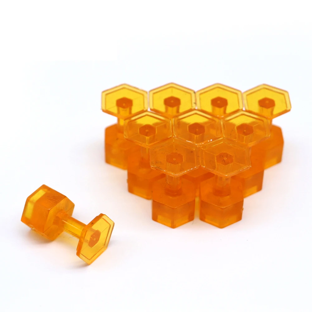 

10pcs Glue Tabs Dent Removal Tools Hexagonal Leveling Gasket Universal Auto Paintless Dent Repair Orange Maintenance Tools