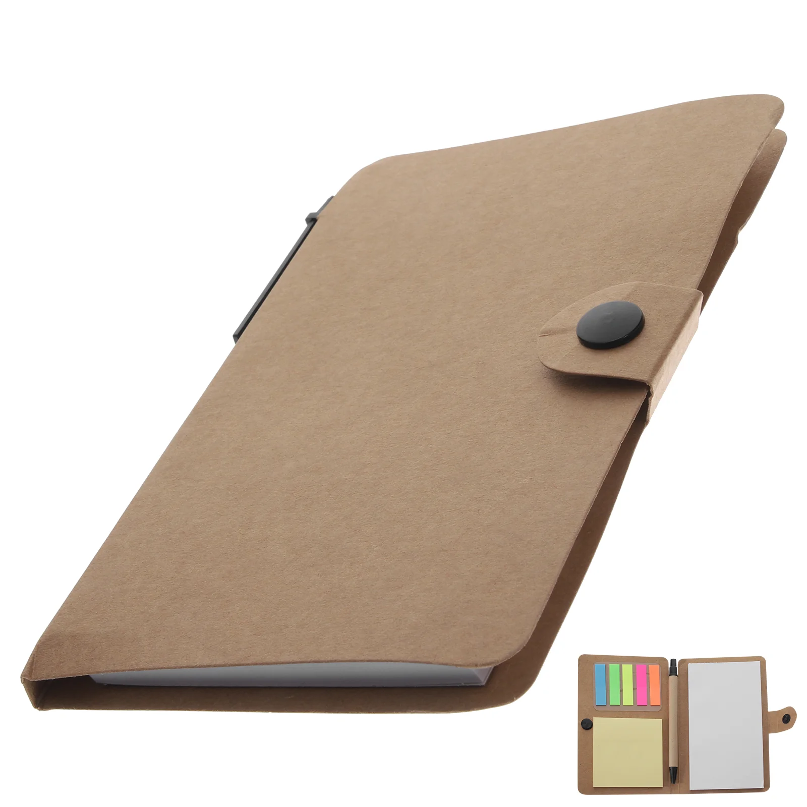 

2 Books Simple Button Type Kraft Paper Combination Pad 2pcs Packaged The Memo Pads Convenient To-do List