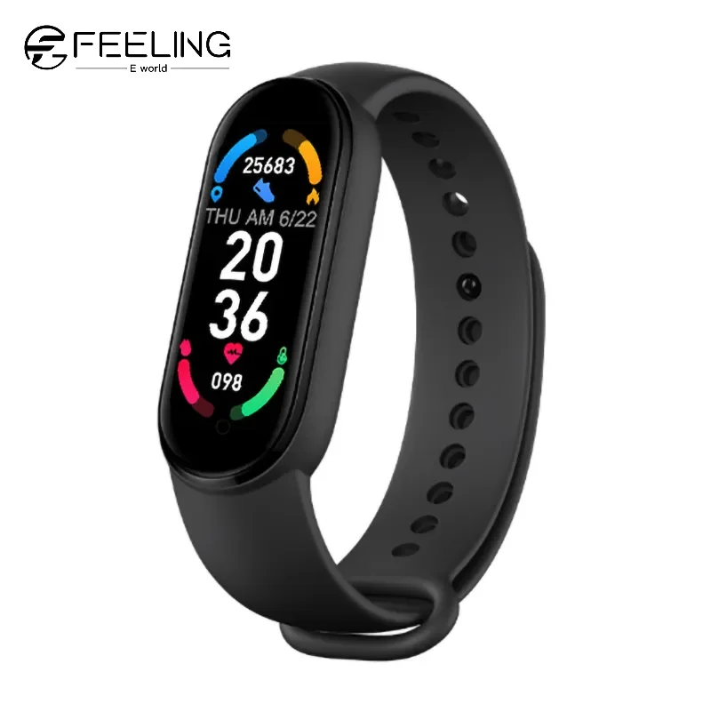 

M6 Smart Bracelet Health Monitoring Bluetooth Link Men S and Women S Sports Pedometer Smart Watch For Apple Android