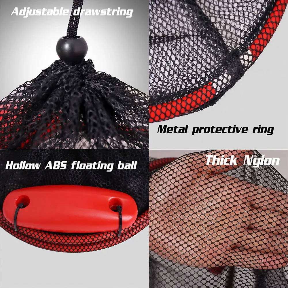 Limnoid 30 cm, 60 cm, 90 cm, leichtes Angelnetz, faltbar, sinkfest, atmungsaktiv, zum Angeln – Detail 6