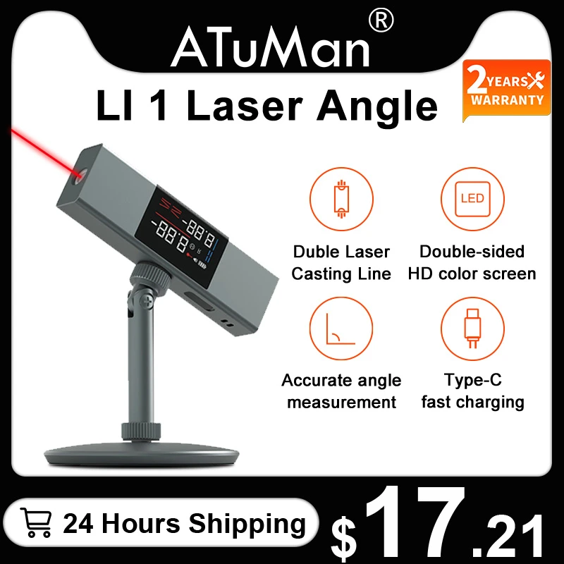 Xiaomi DUKA Ruler LI1 Orignial Laser 2 in 1 Level Protractor Digital Inclinometer Angle Measure Type-C Charging  Measurement