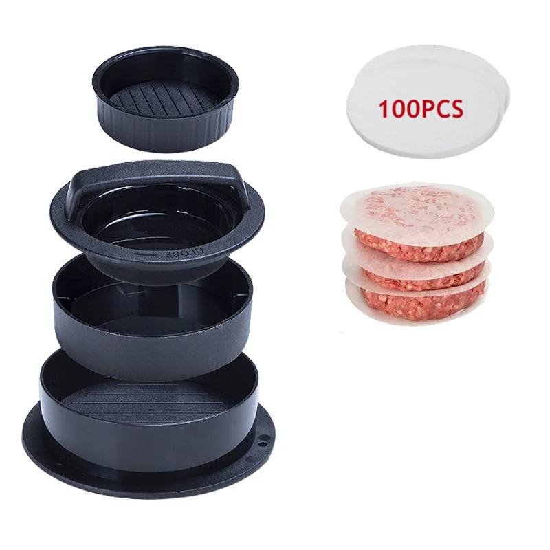 

Hamburger Meat Press Maker Kitchen Accessories Abs Round Shape Non-Stick Stuffed Burger Patties Beef Grill Pie Press Mould Maker