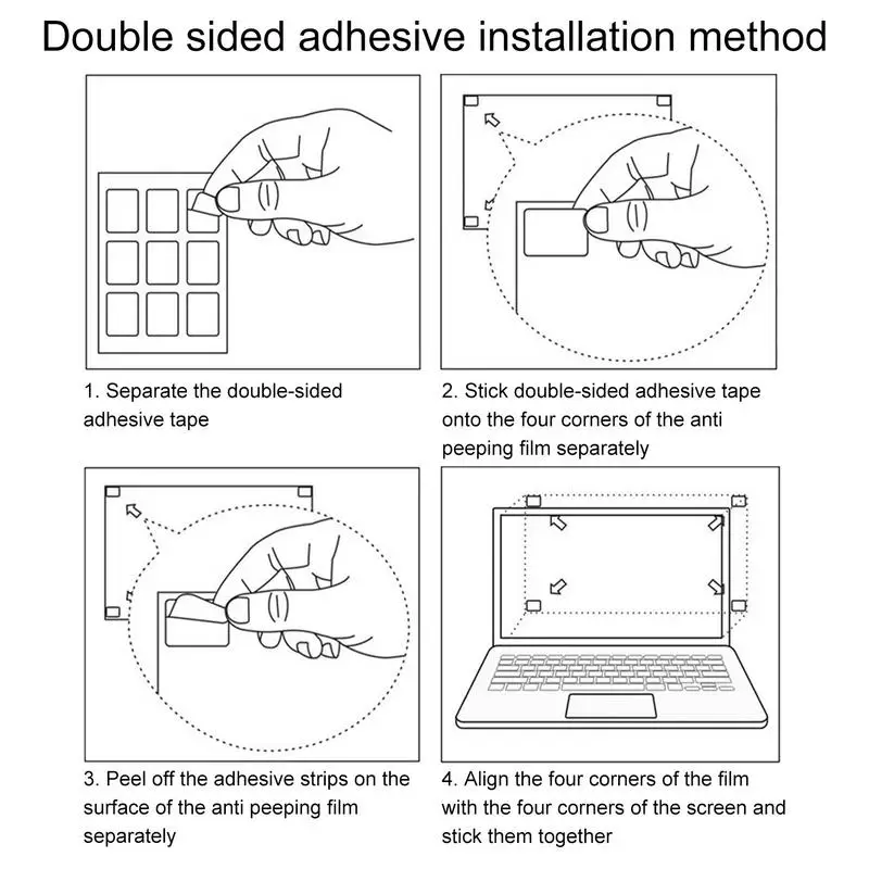 Laptop Privacy Screen Protector Privacy Screen Anti Peeping Removable Anti-Glare Protector For Computer Monitor And Laptop