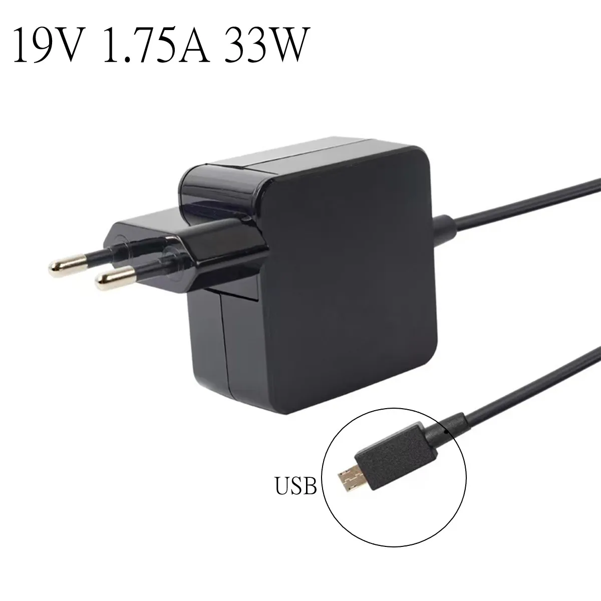 

19V 1.75A 33W Micro USB Laptop Charger Power Adapter For Asus Eeebook X205T X205TA TP200S E202 E202SA E205SA A3050 Power Supply