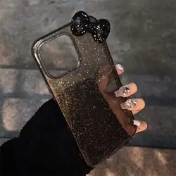 Luxury Transparent 3D Diamond Bowknot Glitter Phone Case Soft Cover - 7 8 SE 2020 2022 (1)