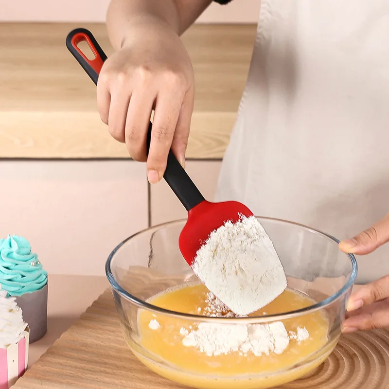 Heat resistant baking accessory food grade cake cream christmas silicone spatula