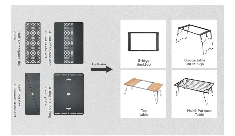 CK-3650-T38 Brückentisch-Kombination, taktischer IGT-Tisch, Campingtisch, leichter tragbarer Outdoor-Klapptisch – Detail 6