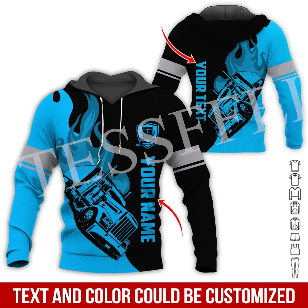 Nome Personalizzato Cosplay Tow Truck Driver Trucker Worker Retro Tuta 3Dprint Harajuku Casual Pullover Jacket Felpe Vintage X15