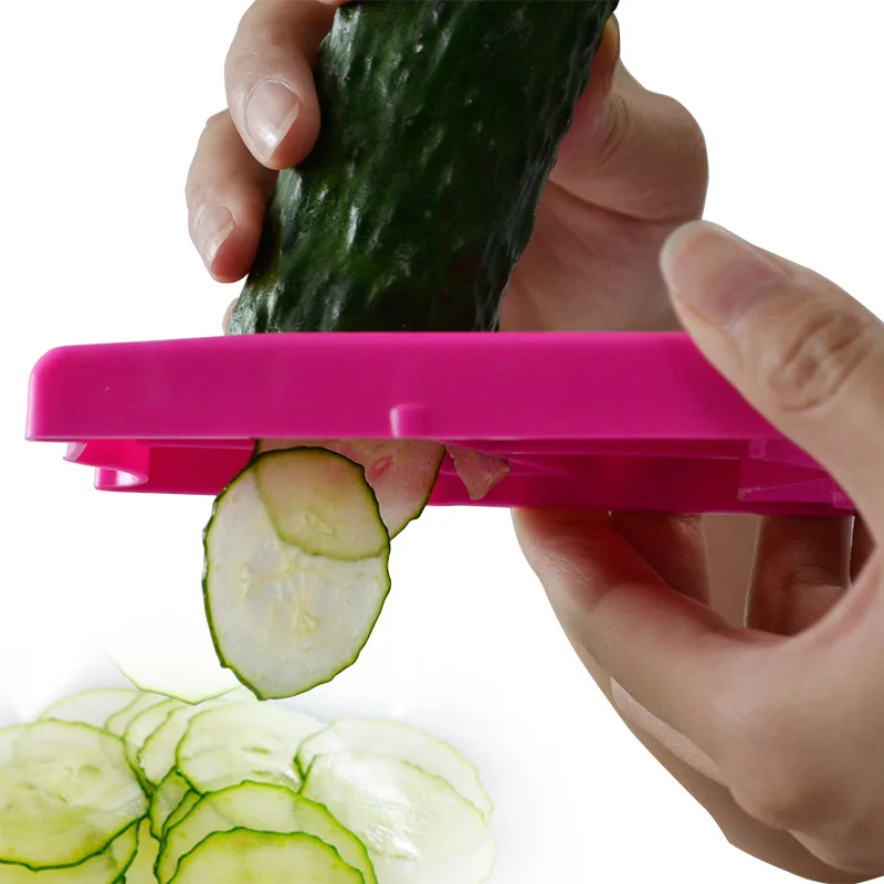 1pc Creative Kitchen Gadgets Fruit & Vegetable Tools Knife Manual Cutter  Cucumber Slicer Crusher Peeler Home Tools