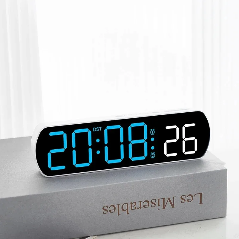 Voice Activated LED Multifunction Digital Alarm Clock with Temperature & Date Display