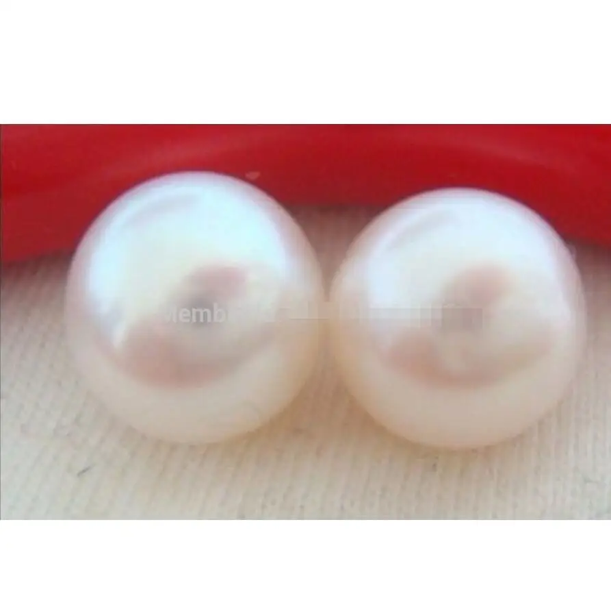 Raro Enorme Orecchino Di Perle Bianche Del Mare Del Sud Aaaa 14-15Mm