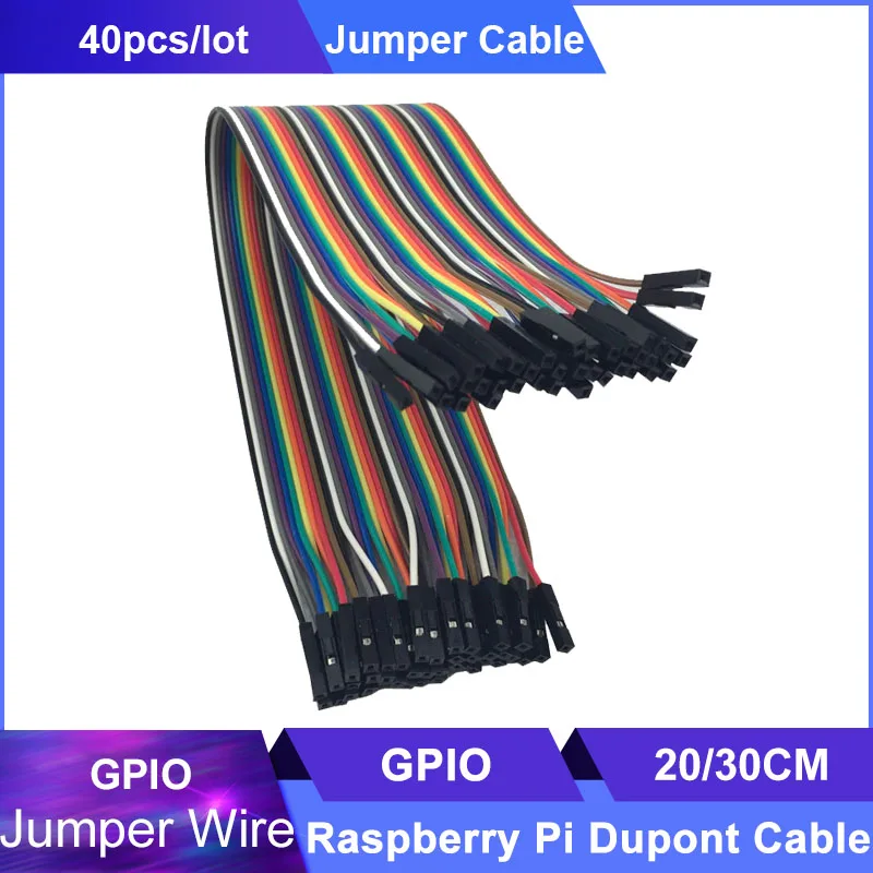 Raspberry Pi Cable Grove Cable GPIO Header Connector Raspberry Pi 3 GPIO Cable Dupont Cable 40pcs/lot 20/30CM Dupont M-M F-F M-F Jumper Wire for Raspberry Pi 3B+ 3B