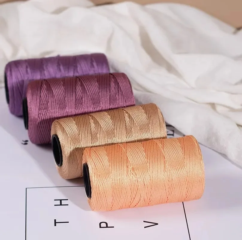 Yarn 1mm 100g 230 Meters Hand Knitting Yarn Hat Bag Slipper Ice Hemp Thread Lightweight Knitting Bright Silk Thread Yarn 4