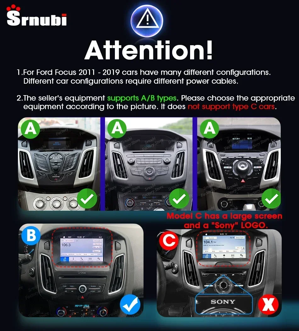 Srnubi 9,7-Zoll Vertikaler Bildschirm Neue Serie Android 14 UIS7865 Mehrwertsteuer Inklusive Französischer Versandkosten CarPlay Auto Für Ford Focus 3 2011-2019 – Detail 1
