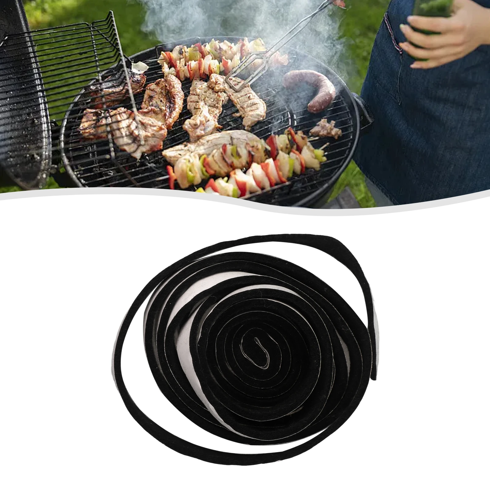 Hot Sale Garden Home Sealing Tape Barbecue BBQ Door Lid Flame Retardant Gasket Grill High Heat Outdoor