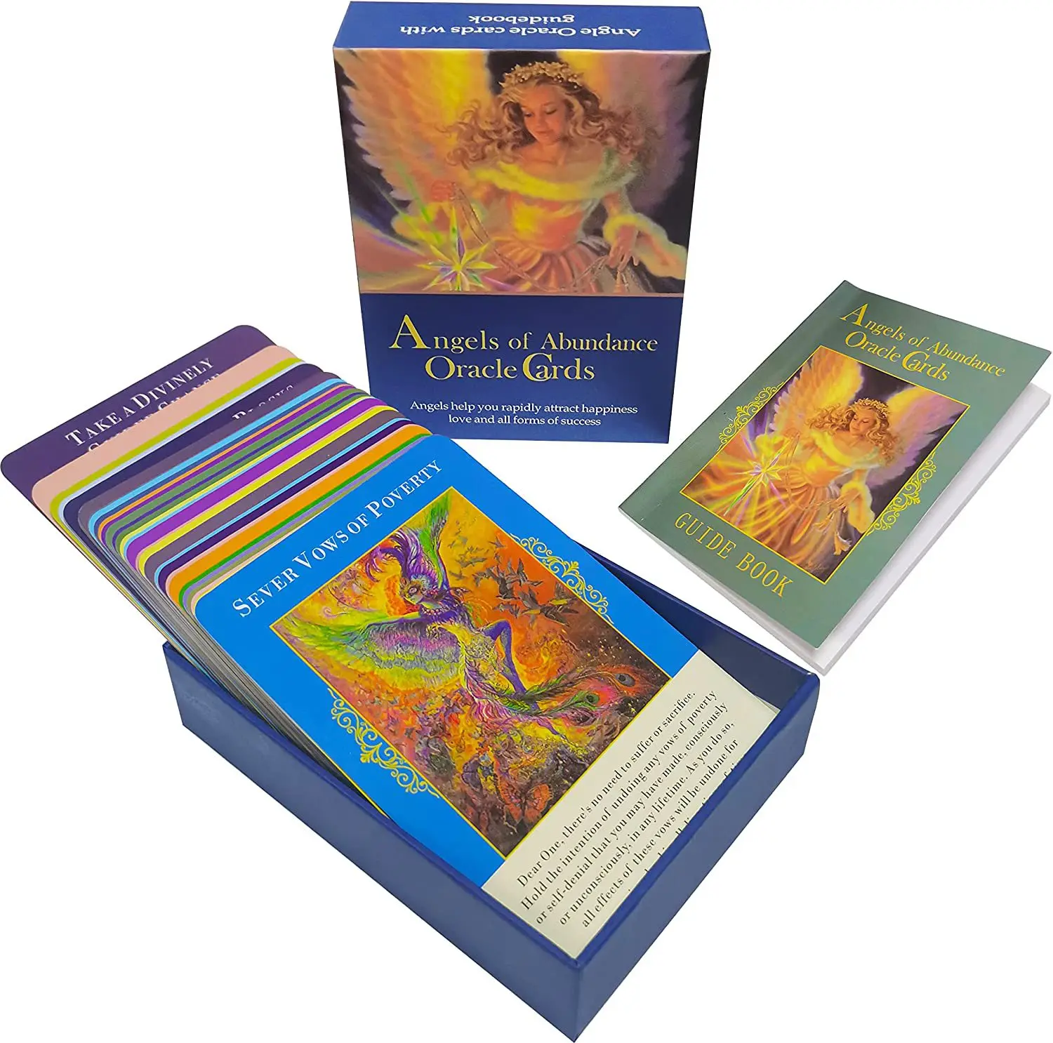 

12x7cm Angels of Abundance Oracle Cards high quality tarot cards games for kids board game with paper manual