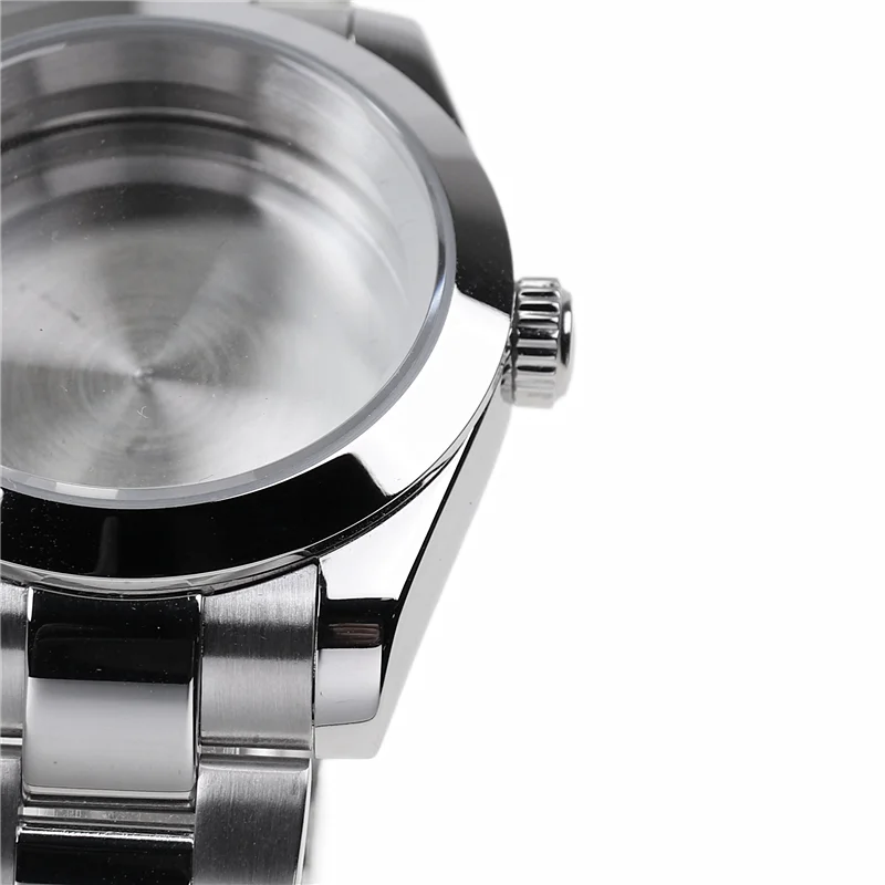 Watch Case Sapphire Crystal Presidential Strap For SEIK Nh35 Nh36 Movement 28.5mm Dial Assembled Watch