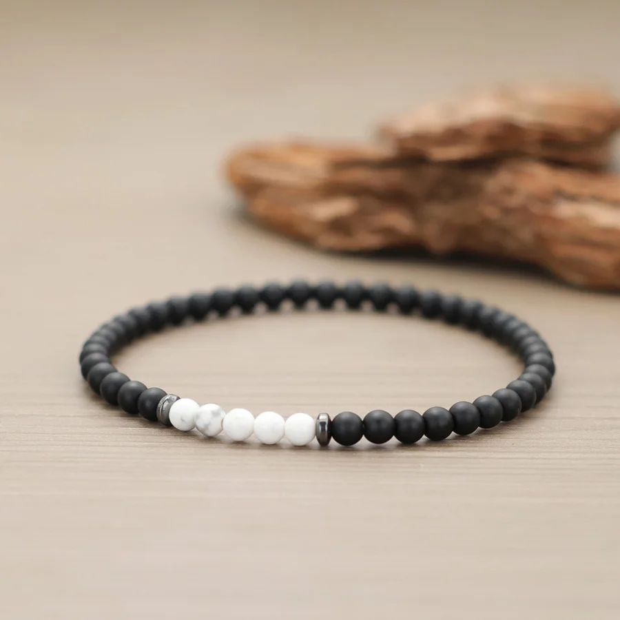 Tiger Eyes Malachite Lava Hematite Stone Beads Bracelet for Men Women