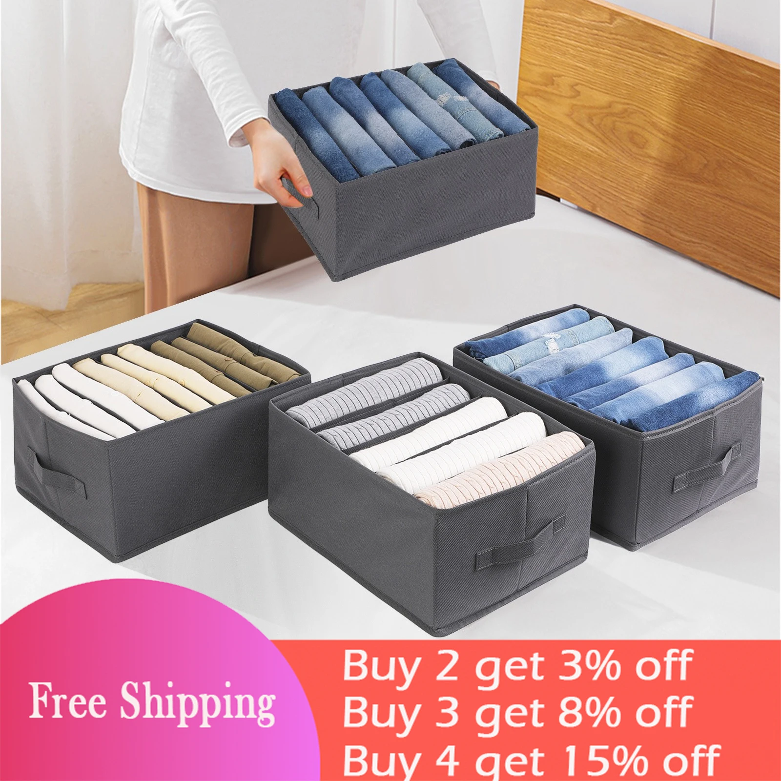 Jeans Organization Storage Box Closet Organizer Clothing Organization System Drawer Organizers