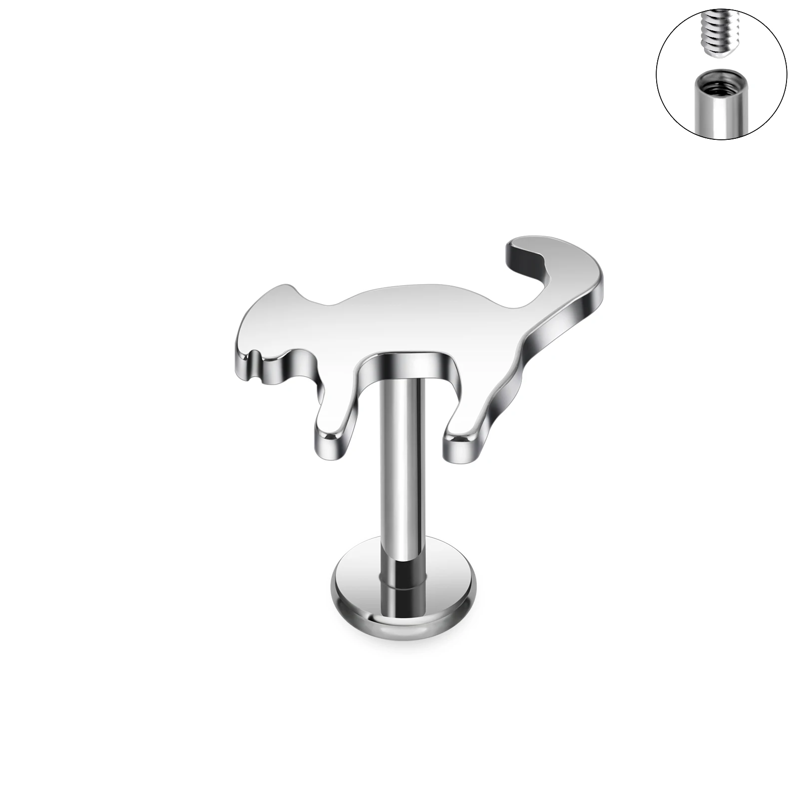 ASTM F136 Titan Cat-Lobe Tragus Knorpel Ohrring Labret Stud Piercing Schmuckset Großhandel – Detail 1