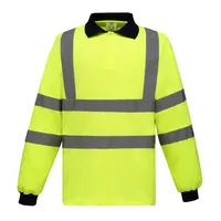 Orange Long Sleeve Reflective Safety Polo