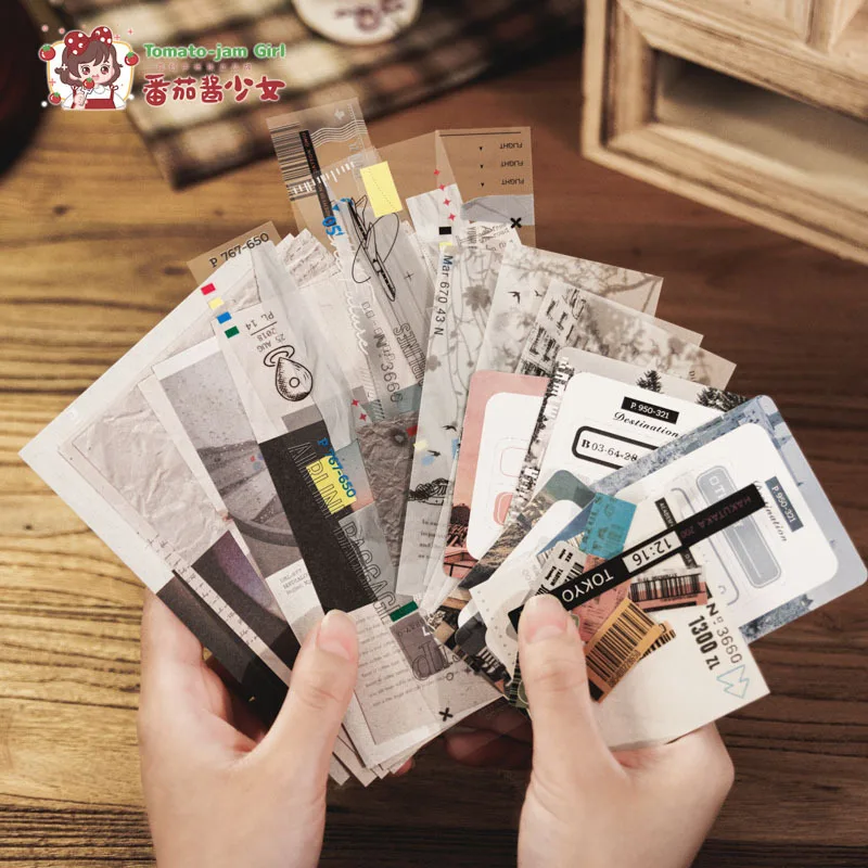 

60pcs/lot Memo Pads Material Paper The Infinite Journey Journal Scrapbooking paper Card Background Decoration Paper stationery