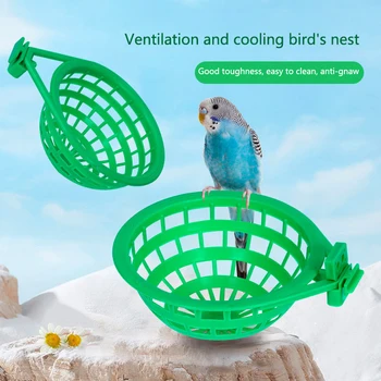 Uccelli Canari Nido Gabbia da cova Gabbie decorative in plastica Uova per uccelli Nido Pan Strumenti da cova per animali domestici Forniture Accessori per uccelli
