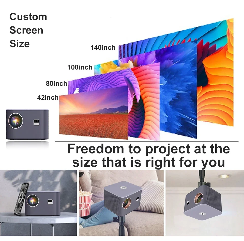 Acp 990 프로젝터 Aaxa Pico A10 미니 HD 소형 8K UHD 5G 5000 안시루멘 3LCD 레이저 4K Toptro 프로젝터 Hy300 Ai
