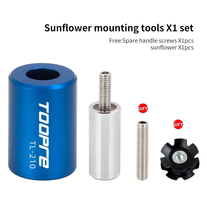 TOOPRE 포크 해바라기 장착 상단 28.6mm OD 포크 드라이버 도구 MTB 장치 수리 헤드셋 스타 너트 설정 설치 도구