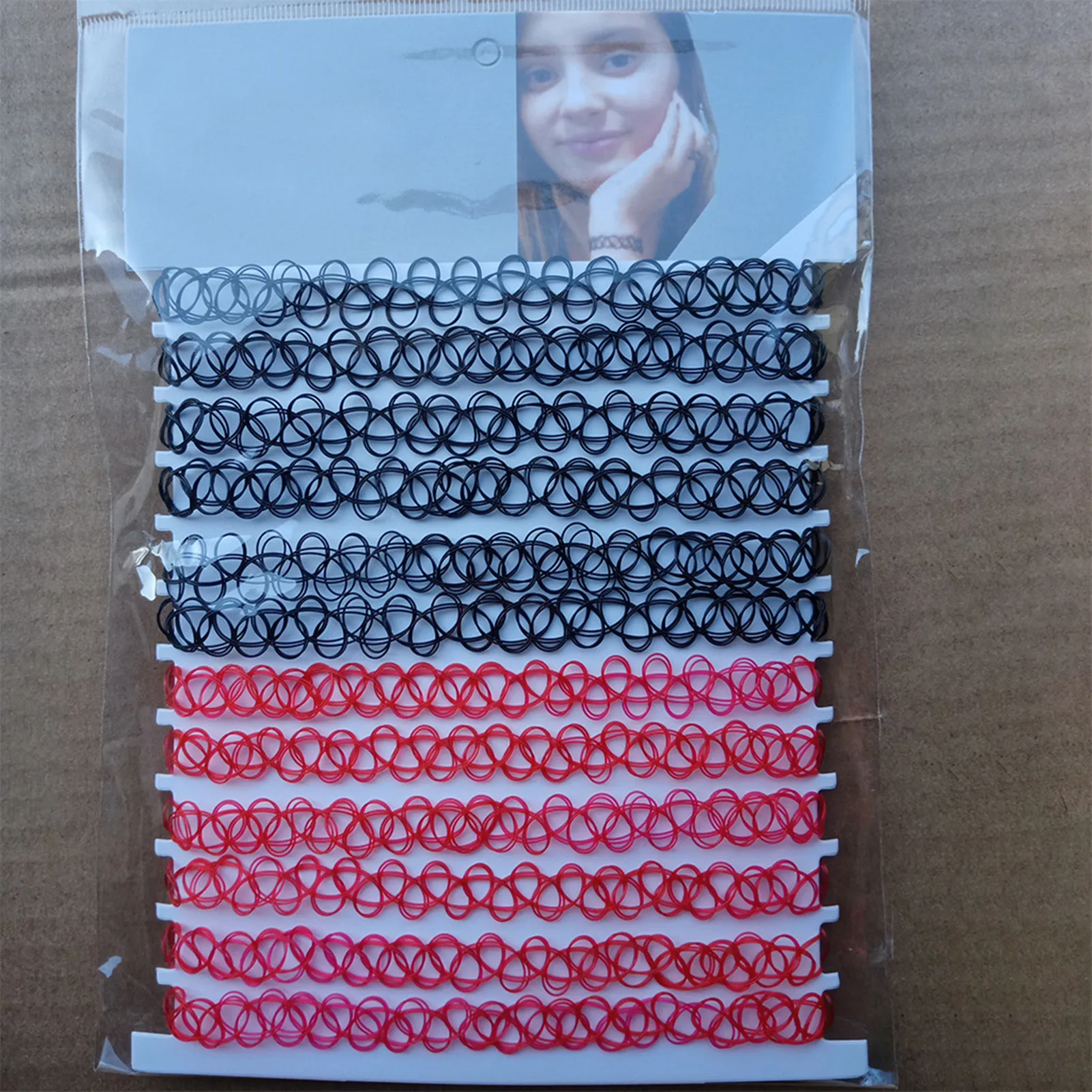 12pcs/lot New Collares Vintage Stretch Tattoo Choker Necklaces Fashion  Chokers For Girl Charm Elastic Necklace Female Wedding - AliExpress, image size:1601x1601