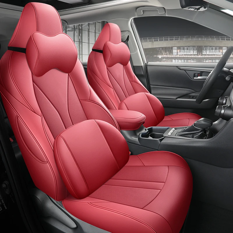 Faux Leather Car Seat Cover Fit for Toyota CHR 2018 2022 Waterproof Protector Compatible Airbag