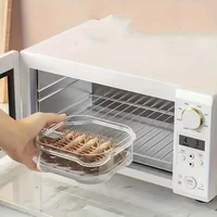 Récipient de stockage des aliments réutilisable, récipient de réfrigérateur en plastique avec couvercle, préparation des repas pour garder la fraîcheur pour la réfrigération 6