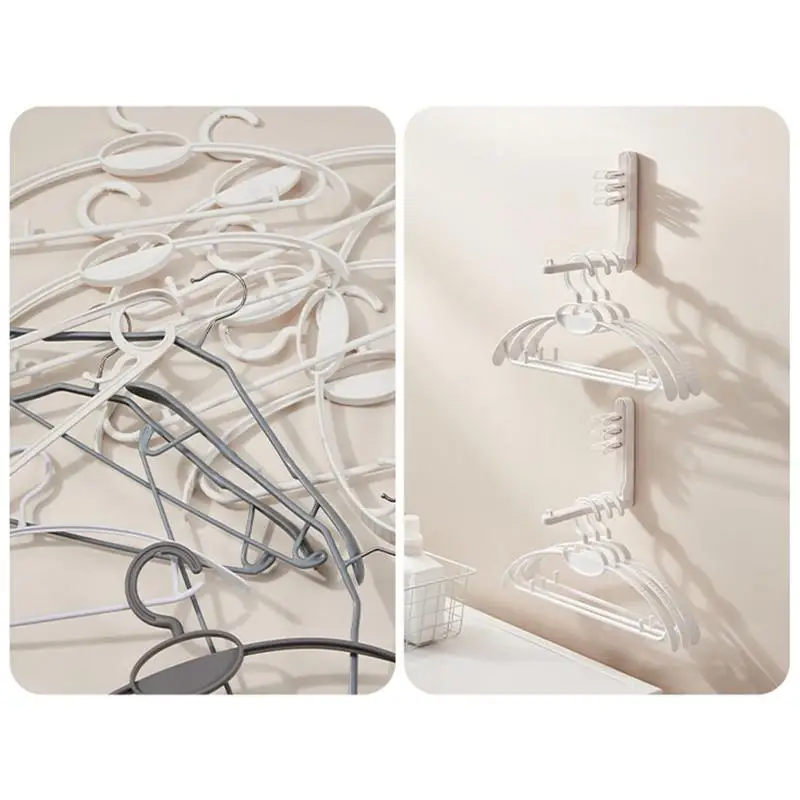 Wall Hangers For Clothes Punch Free Foldable Drying Rack Coat Racks Retractable Hanger Rack For Balcony 5