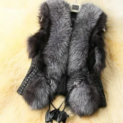TPJB Women's Fur Jackets Fashion Black Faux Fur Vest to Keep Warm Coat Casual Sleeveless Jacket Fur Vest Tops Winter Winter New