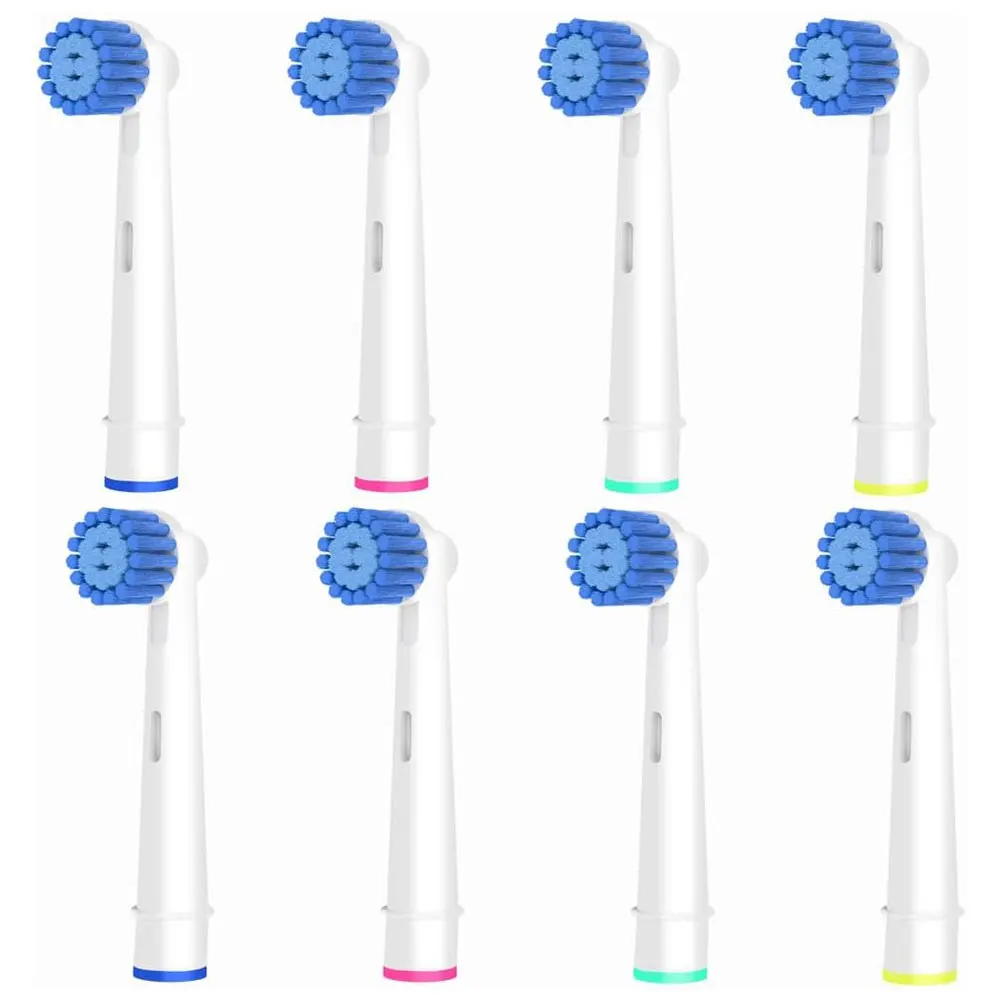 민감한 잇몸 케어 교체 브러시 헤드, 구강 B 브라운 전동 칫솔과 호환, 우수한 부드러운 강모, 4 개, 8 개, 16 개 