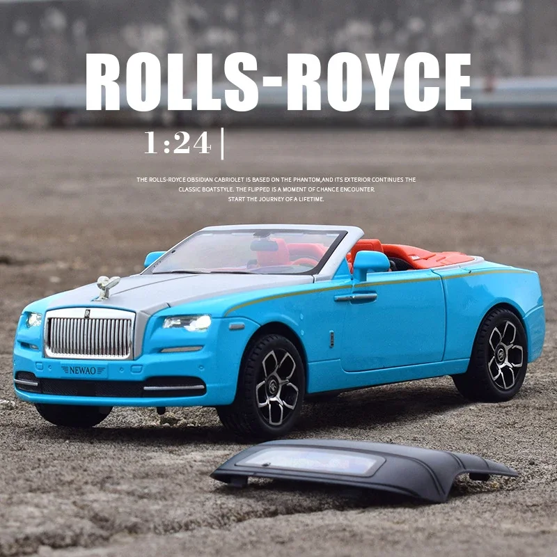Simulazione 1/24 Rolls-Royce Dawn Alloy Car Model Metal Children'S Toy Car Gift Sound And Light Passive Voiture Miniature
